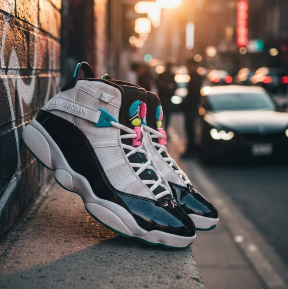 Nike Air Jordan 6 Rings 'South Beach' CK0017-100 Mens Size 9 Multicolor Sneakers